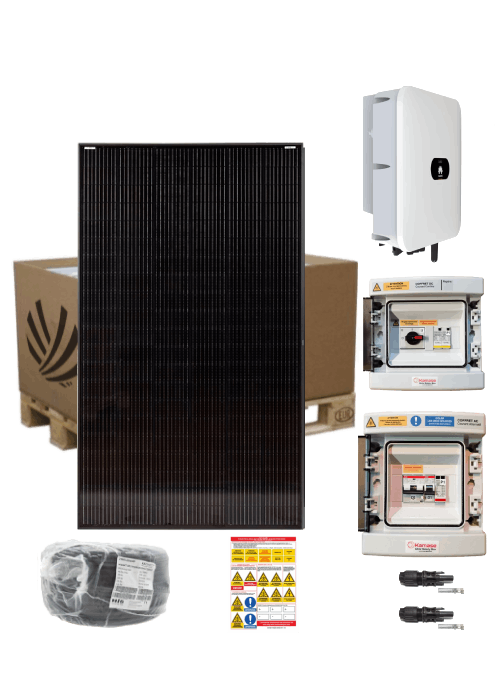 self-consumption solar kit 2 kW 4 panels Voltec Diamant 500W with central inverter huawei 2KTL-L1