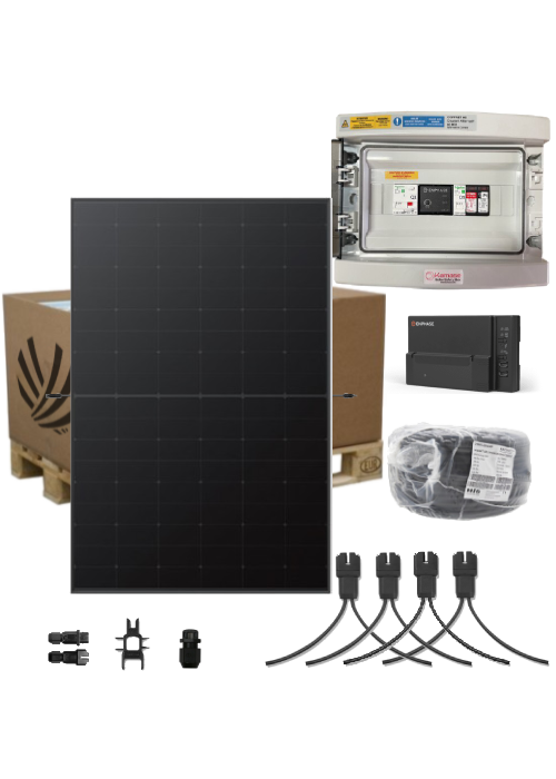 Self-consumption solar kit 3 kW 7 panels Longi Solar Hi-MO X6 425W Full Black with microinverter Enphase IQ8-P