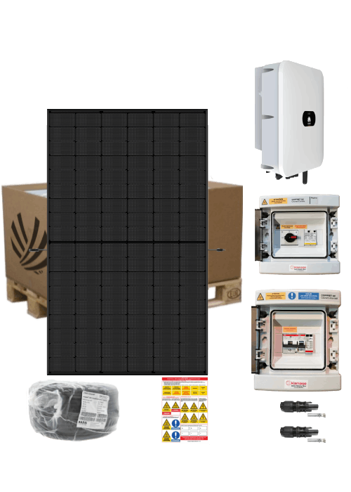 Kit solaire Autoconsommation 3 kW 7 panneaux Jinko Solar tiger Neo R 425W Full Black avec onduleur central Huawei 3KTL-L1