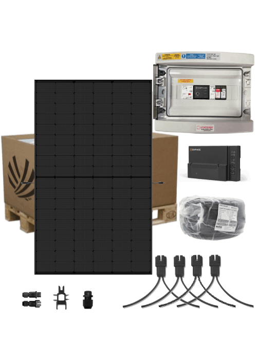 Autoconsumption solar kit 3 kW 7 Panels Jinko Solar tiger Neo R 425W Full Black with Enphase IQ8-AC micro-inverter