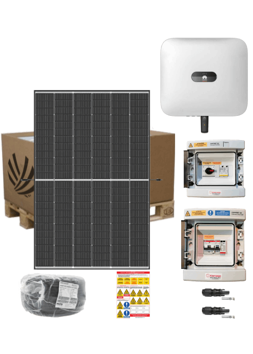 Autoconsumption solar kit 6 kW Triphase 12 Panels Trina Vertex S+ 500W with Huawei central inverter 6KTL-M1