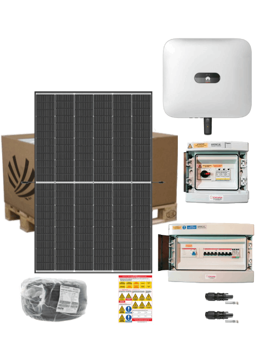 Autoconsumption solar kit 6 kW Triphase 14 Panels Trina Vertex S+ Bifacial 425W with Huawei central inverter 6KTL-M1