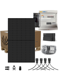 Autoconsumption solar kit 6 kW Triphase 14 Panels Jinko Solar tiger Neo R 425W Full Black Micro-inverter Enphase IQ8-AC