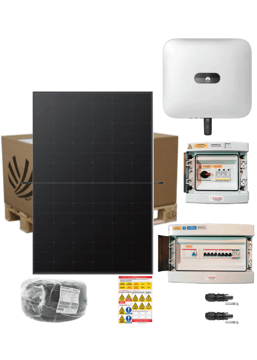 Autoconsumption solar kit 6 kW Triphase 14 Panels Longi Solar Hi-MO X6 425W Full Black with Huawei inverter 6KTL-M1