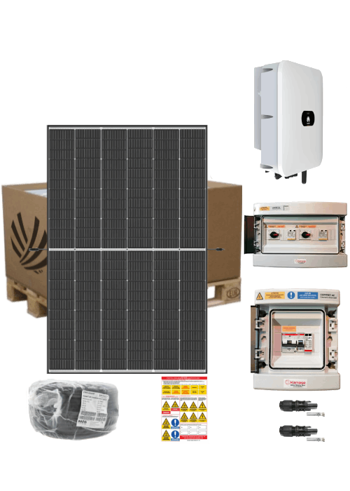 Kit solaire autoconsommation 6 kW Monophase 12 Panneaux Trina Vertex S+ 500W avec onduleur solaire central Huawei 6KTL-L1