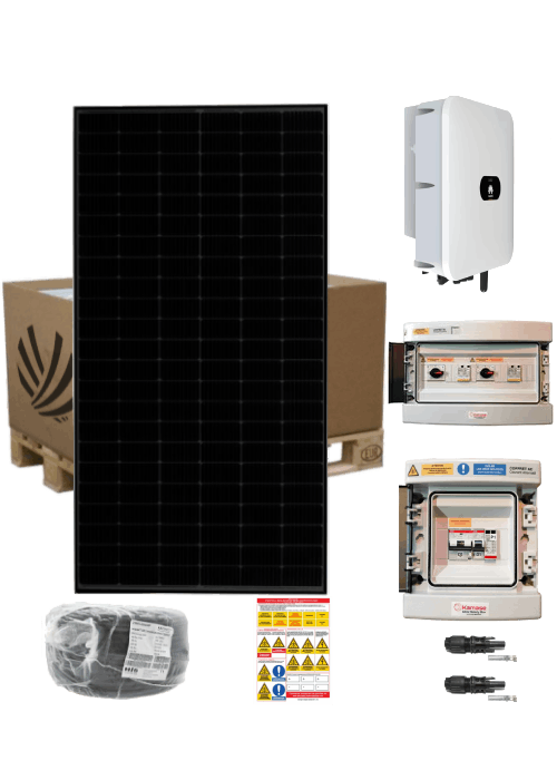 Kit solaire Autoconsommation 6 kW Monophase 16 Panneaux Voltec Tarka 375W avec onduleur solaire central Huawei 6KTL-L1