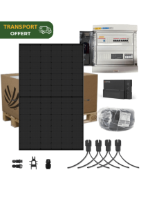 Autoconsumption solar kit 6 kW Triphase 14 Panels Jinko Solar tiger Neo R 425W Full Black Micro-inverter Enphase IQ8-AC