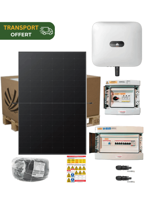 Kit solaire Autoconsommation 6 kW Triphase 14 panneaux Longi Solar Hi-MO X6 425W Full Black avec onduleur Huawei 6KTL-M1