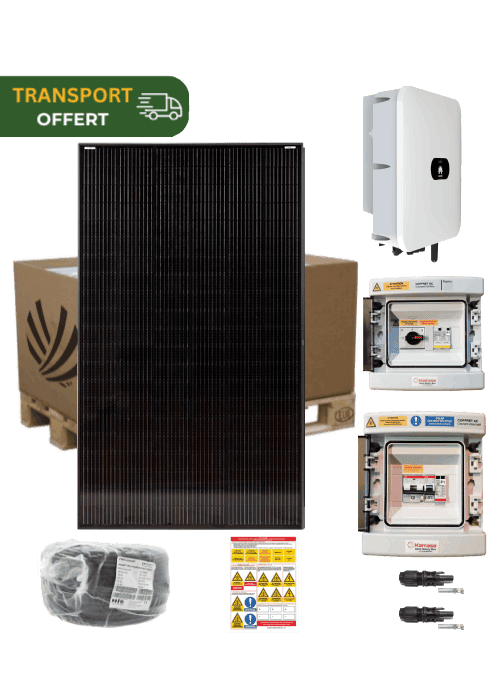 Kit solaire autoconsommation 2 kW 4 panneaux Voltec Diament 500W avec onduleur central Huawei 2KTL-L1