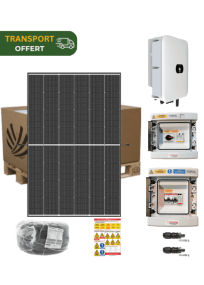 Complete Autoconsumption solar kit 3 kW 6 Panels Trina Vertex S+ 500W Bifacial with Huawei central inverter 3KTL-L1