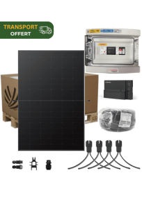 Autoconsumption solar kit 3 kW 7 Panels Longi Solar Hi-MO X6 425W Full Black with Enphase IQ8-AC micro-inverter