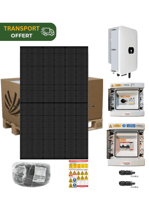 Autoconsumption solar kit 3 kW 7 Panels Jinko Solar tiger Neo R 425W Full Black with Huawei central inverter 3KTL-L1