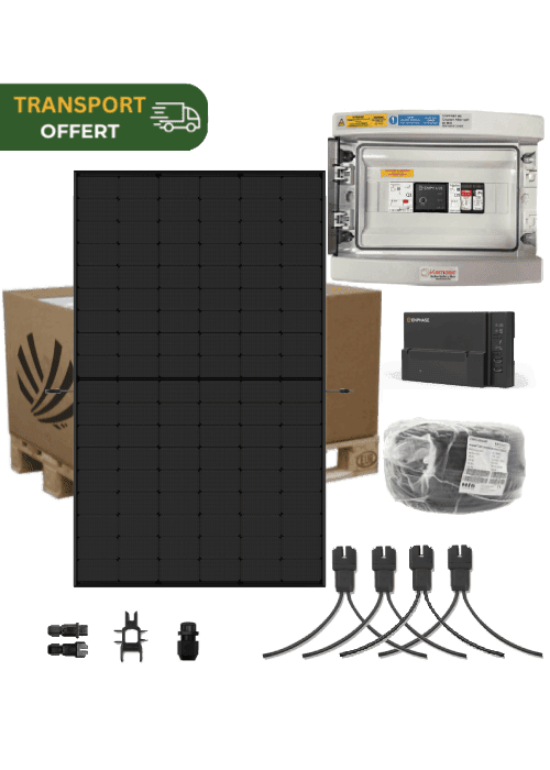 Autoconsumption solar kit 3 kW 7 Panels Jinko Solar tiger Neo R 425W Full Black with Enphase IQ8-P micro-inverter