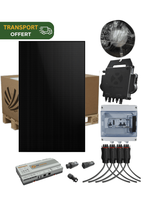 3000Wc Autoconsumption solar kit with 8 panels Sunpower P6 and APSystems micro-Inverters DS3-L