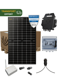 autoconsumption solar kit 1 kW 2 panels Dualsun Bifacial Topcon micro-Inverter APSystems DS3-H