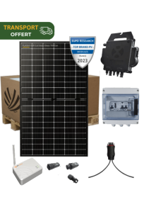 Autoconsumption solar kit 2 kW 4 panels Dualsun Bifacial Topcon micro-Inverter APSystems DS3-H