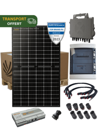 Self-consumption solar kit 8000 W 16 Dualsun Bifacial solar panels 500W APSystems QT2 three-phase microinverter