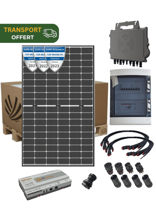 Kit solaire autoconsommation 8500W 20 panneaux Dualsun 425W topcon micro-onduleur APSystems QT2 triphase