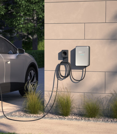 Enphase IQ EV Charger 2 with Cable integrated installed outside