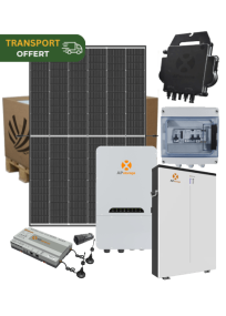 Kit solaire autoconsommation 3 kW 6 panneaux Trina Vertex S+ micro-onduleur APSystems DS3-H Avec batterie solaire 6.5 kWh inclus